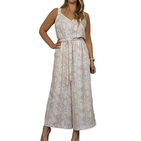 Loft Snake Print Cropped Wide Leg Jumpsuit - Picture 11 of 11